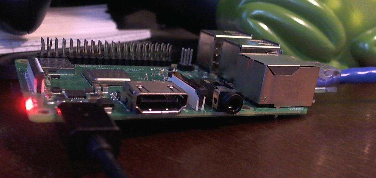 Raspberry Pi on a desk